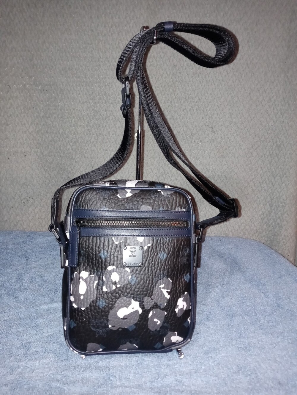MCM Klassik Visetos Camouflage Crossbody Bag.